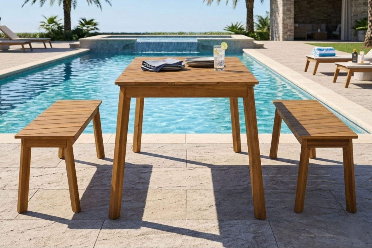 ELVON 49" 3-Piece Outdoor Dining Set