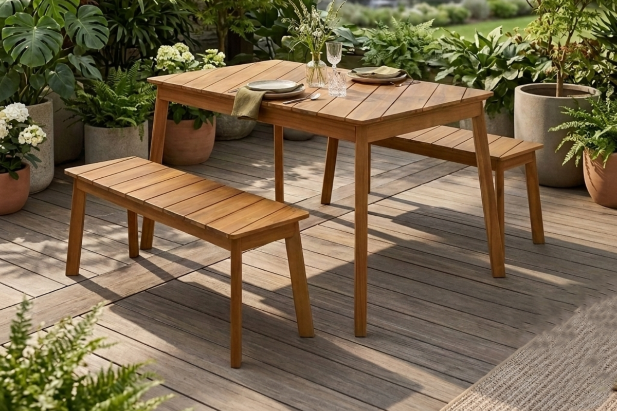 ELVON 49" 3-Piece Outdoor Dining Set