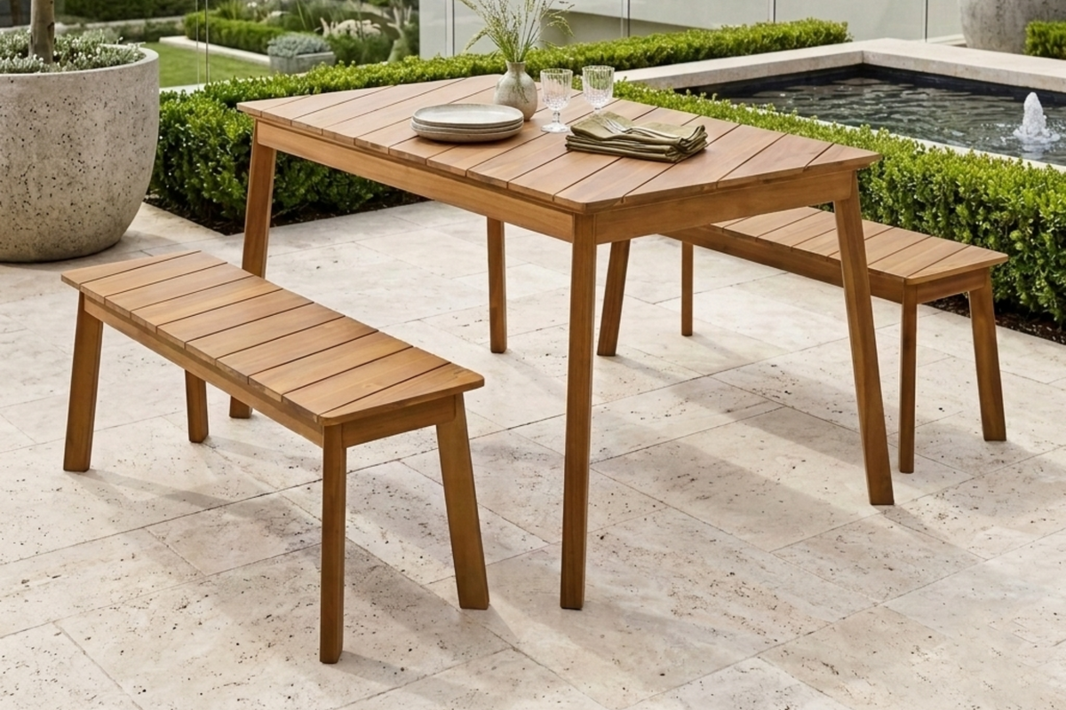 ELVON 49" 3-Piece Outdoor Dining Set