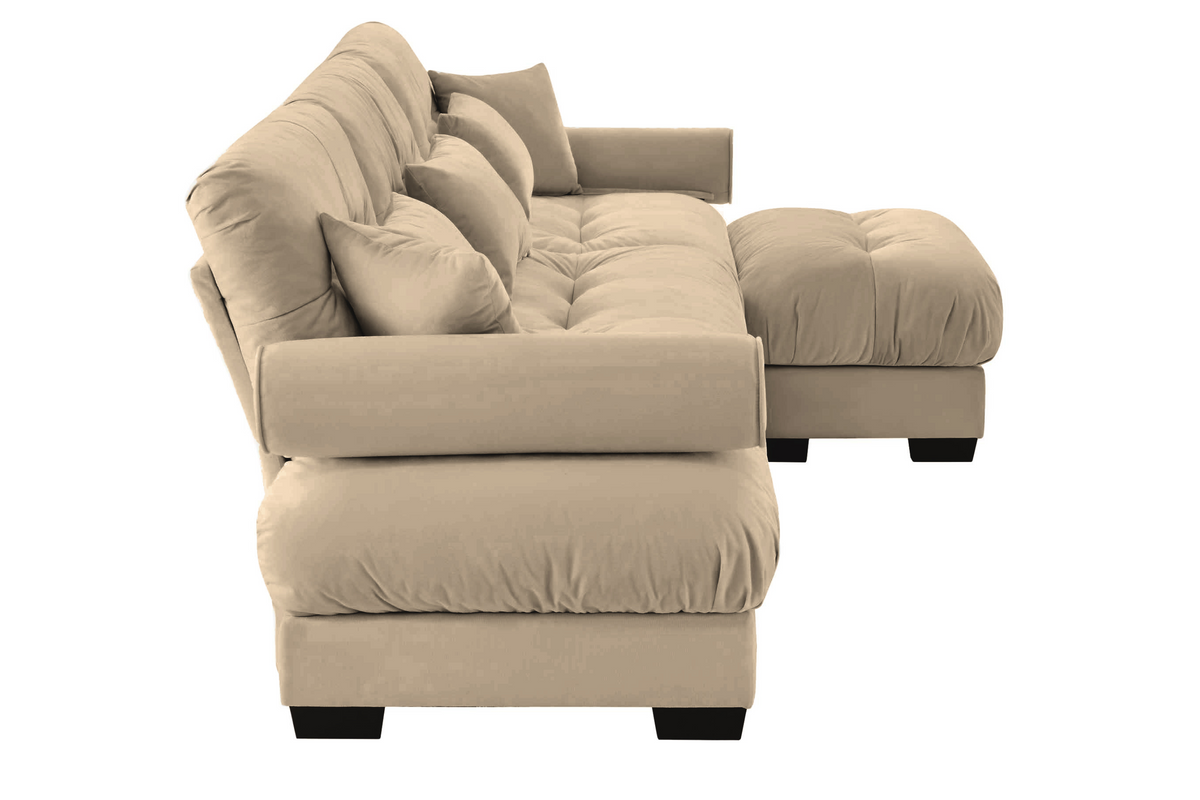 CLOUDIES 134&quot; 3 Seater Sofa with 1 Ottoman