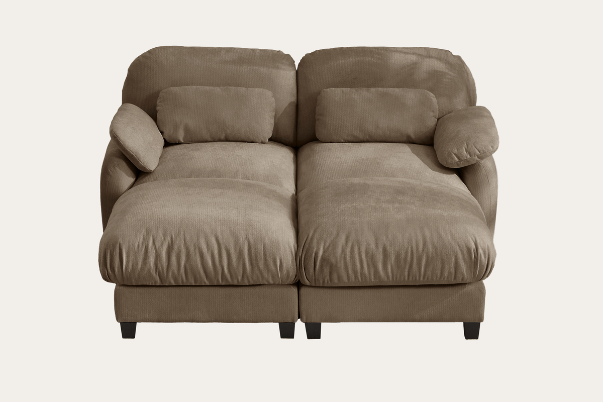 UNIONN 72" Loveseat With 2 Ottomans
