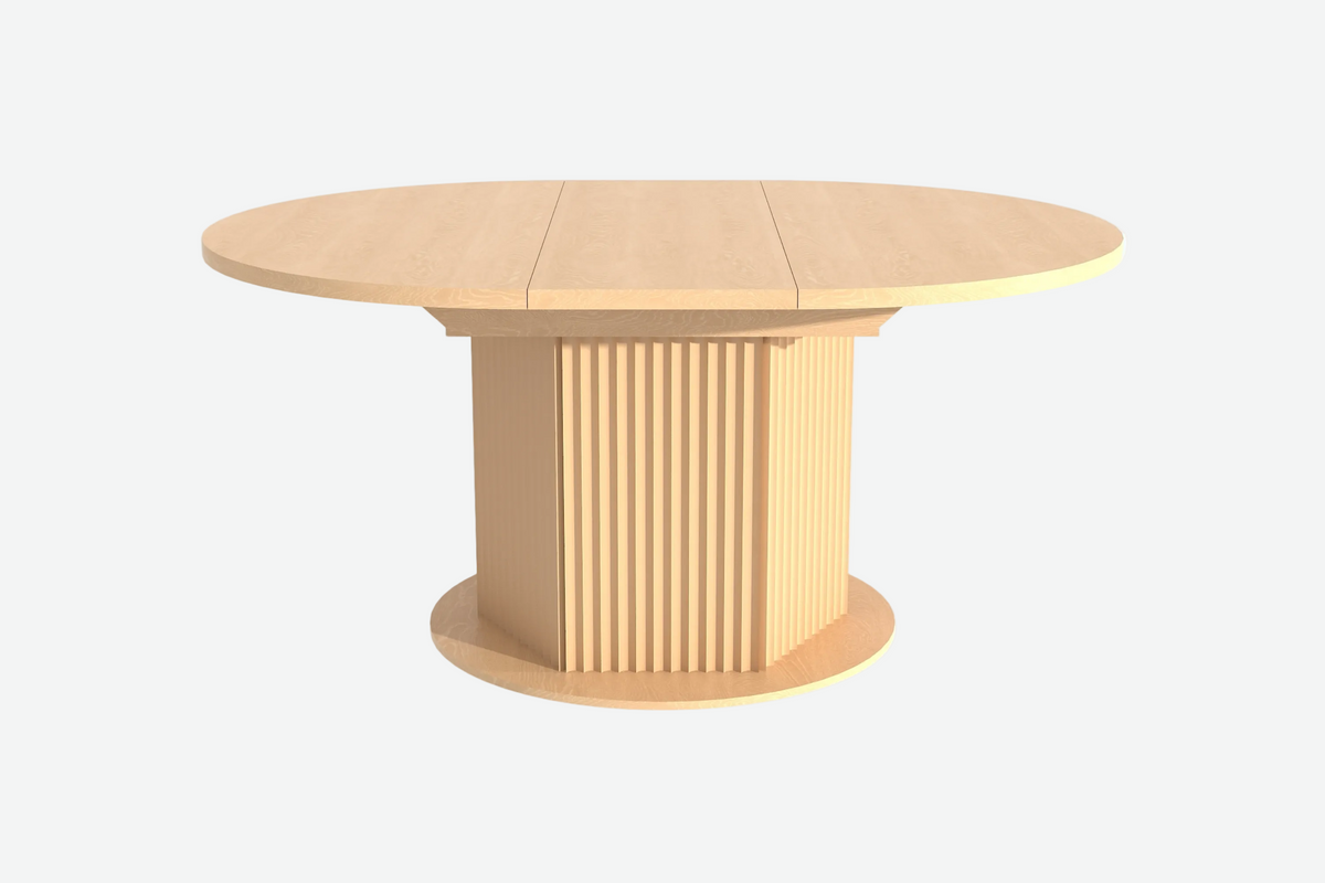 LARQEN 47"-63" Extendable Round Dining Table