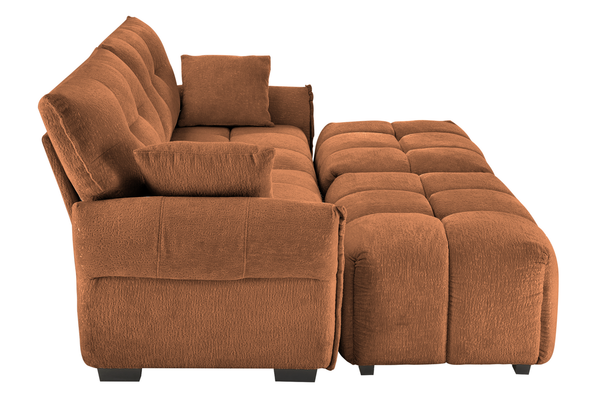 CHARLOTTE 78&quot; 2 Seater Sofa With 2 Ottoman
