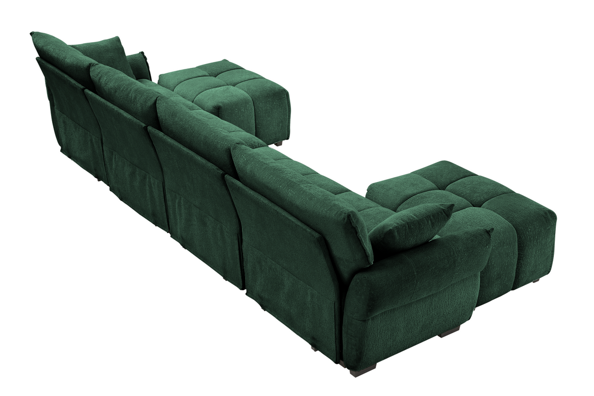 CHARLOTTE 141&quot; 4 Seater Sofa 2 Ottoman