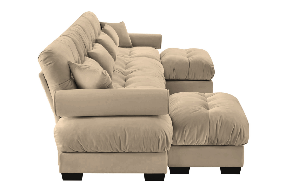 CLOUDIES 173&quot; 4 Seater Sofa with 2 Ottomans