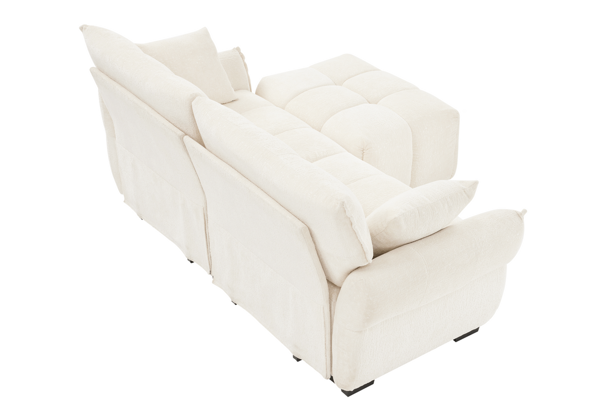 CHARLOTTE 78&quot; 2 Seater Sofa With 1 Ottoman