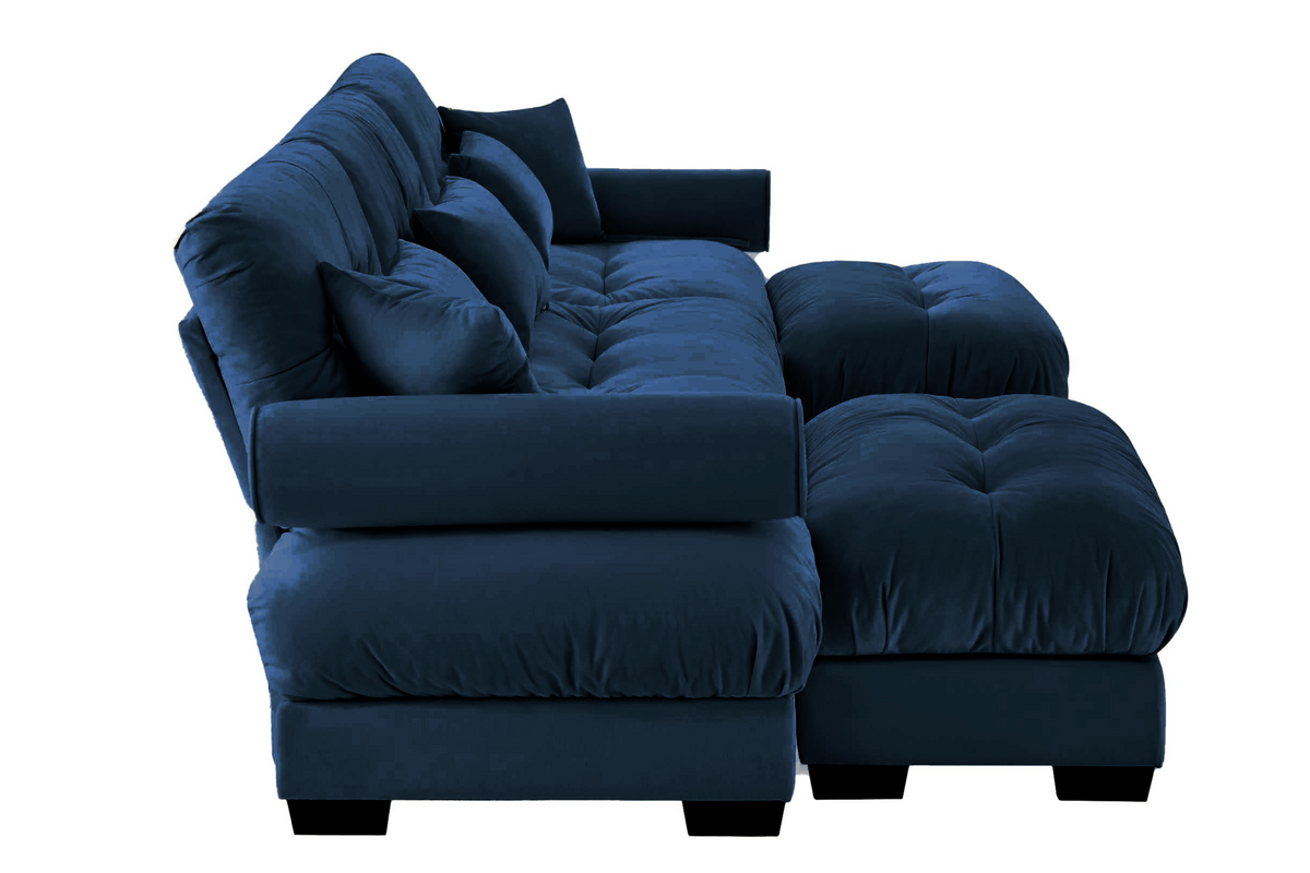 CLOUDIES 134&quot; 3 Seater Sofa with 2 Ottomans