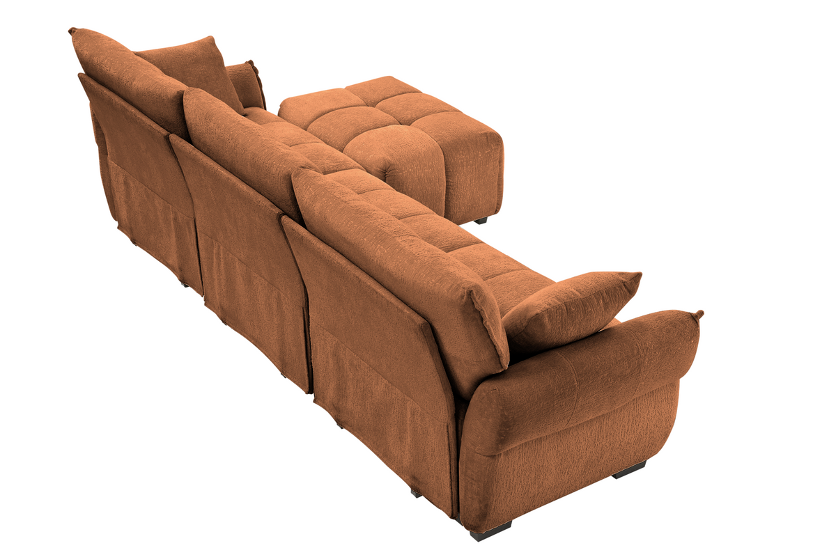 CHARLOTTE 110&quot; 3 Seater Sofa with 1 Ottoman
