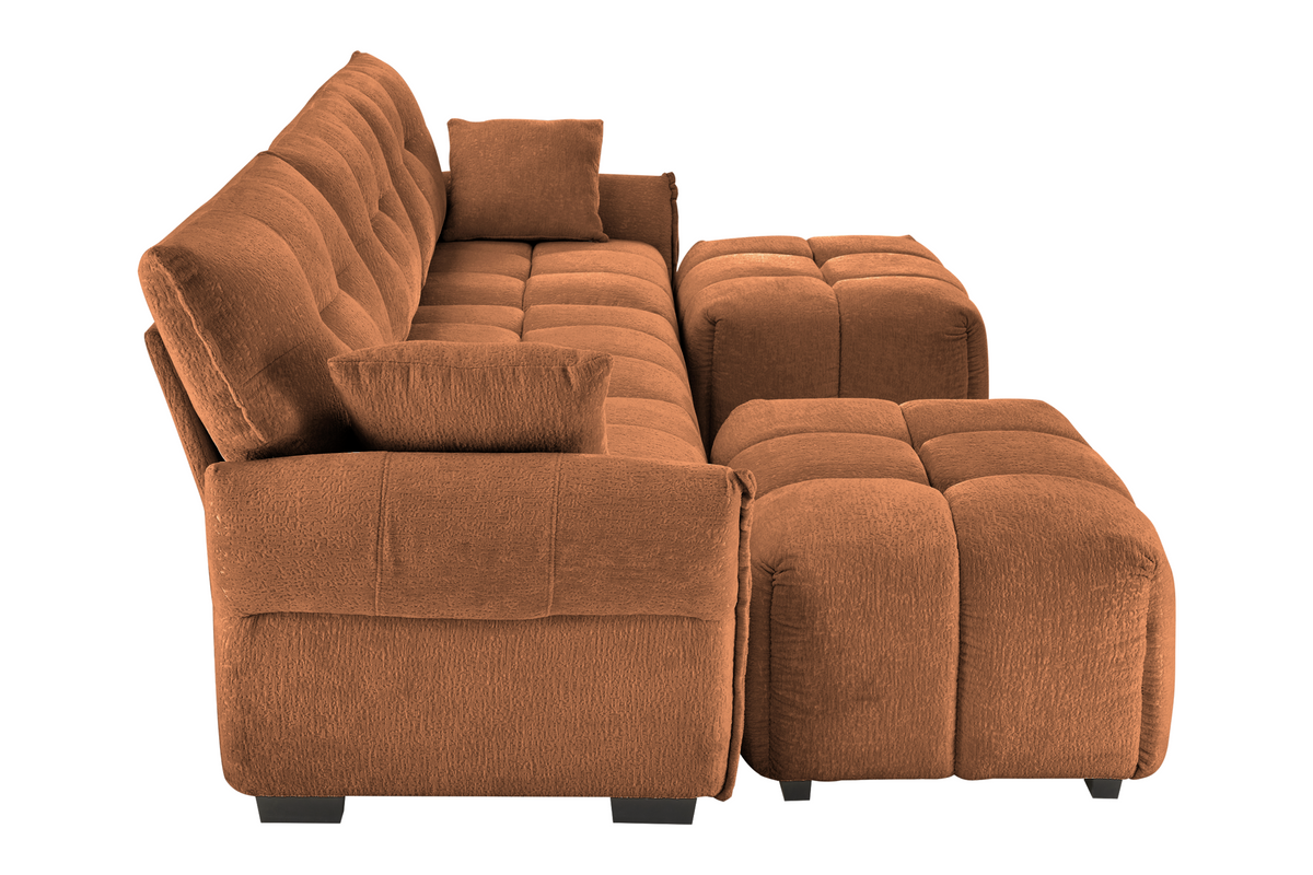 CHARLOTTE 110&quot; 3 Seater Sofa with 2 Ottoman