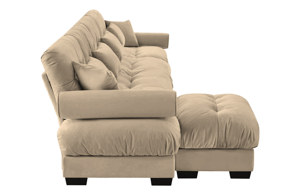 CLOUDIES 173&quot; 4 Seater Sofa with 1 Ottoman