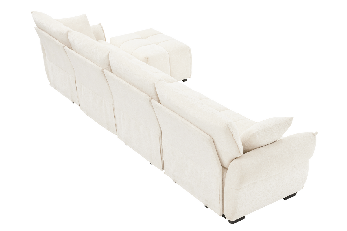 CHARLOTTE 141&quot; 4 Seater Sofa 1 Ottoman