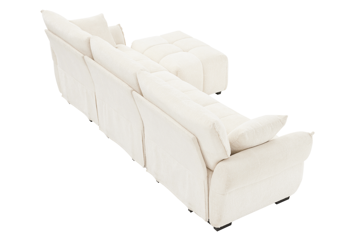 CHARLOTTE 110&quot; 3 Seater Sofa with 1 Ottoman