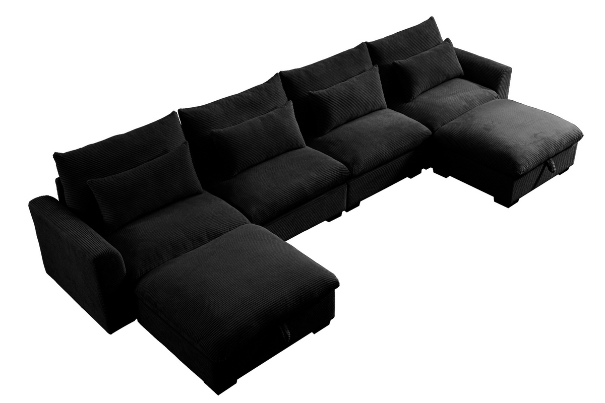 HARMONY 157&quot; 4-Seater Sofa with 2 Ottomans