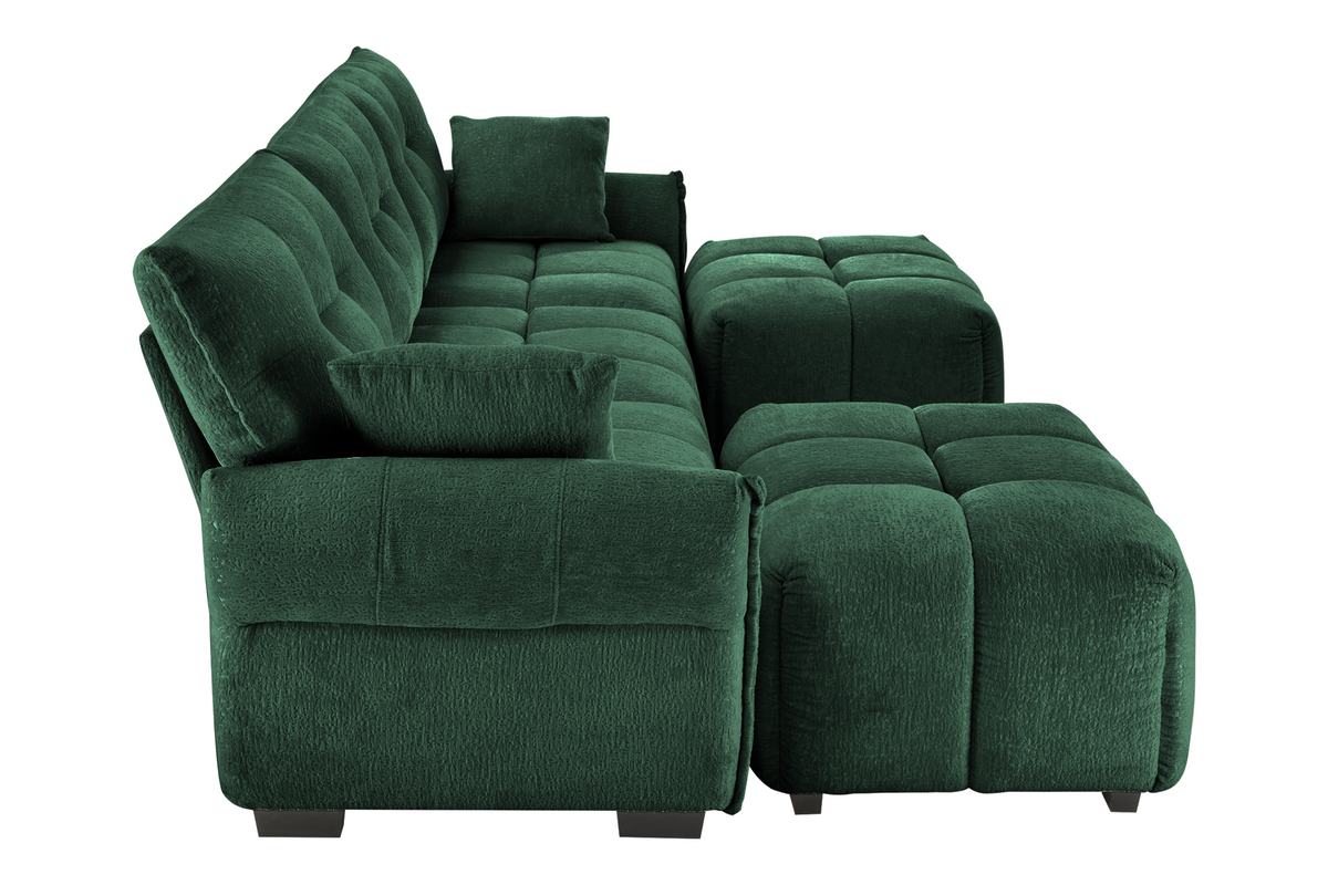 CHARLOTTE 110&quot; 3 Seater Sofa with 2 Ottoman