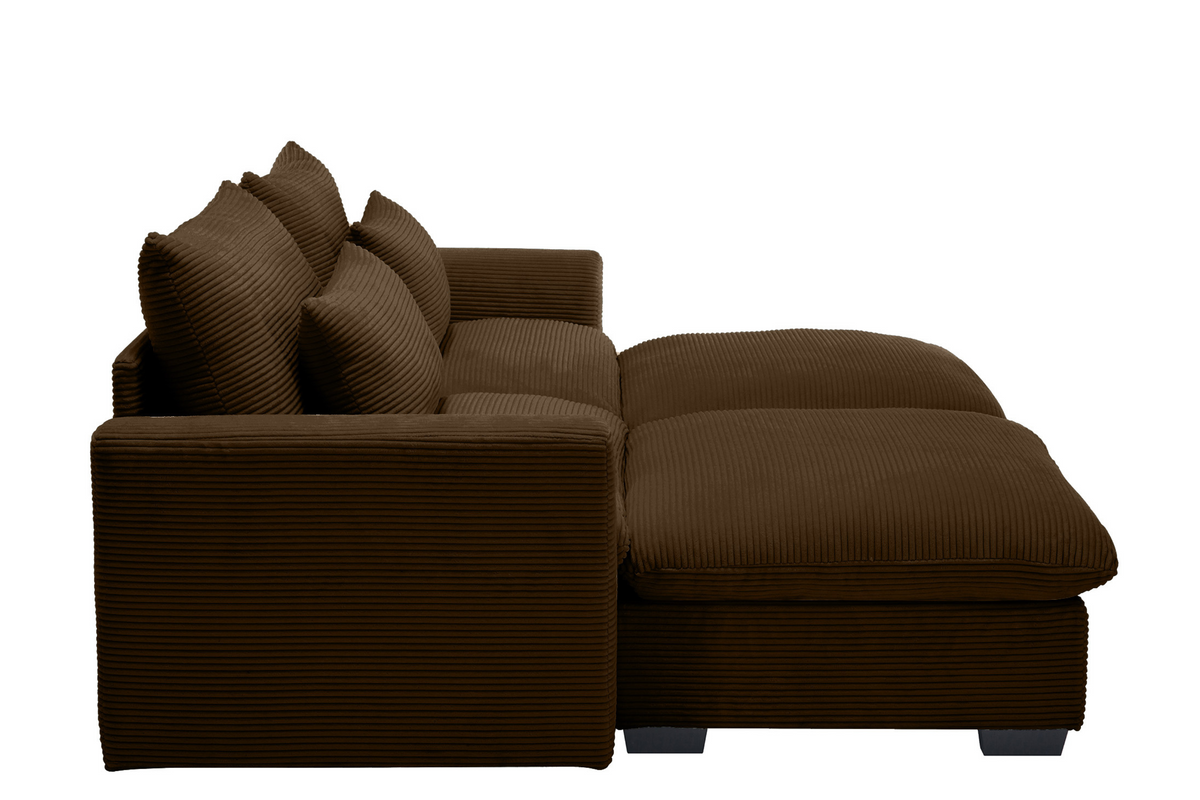 HARMONY 86&quot; Loveseat with 2 Ottomans