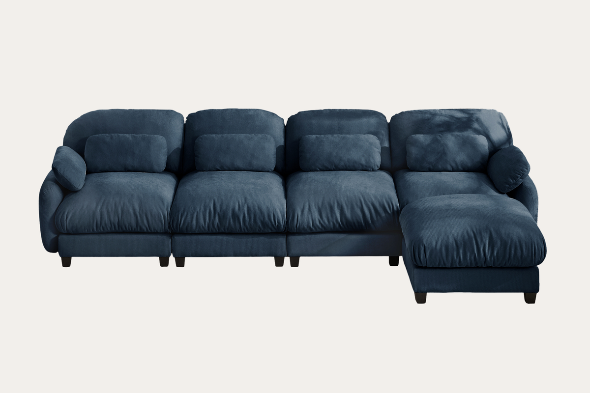 UNIONN 136" 4-Seater Sofa With 1 Ottoman