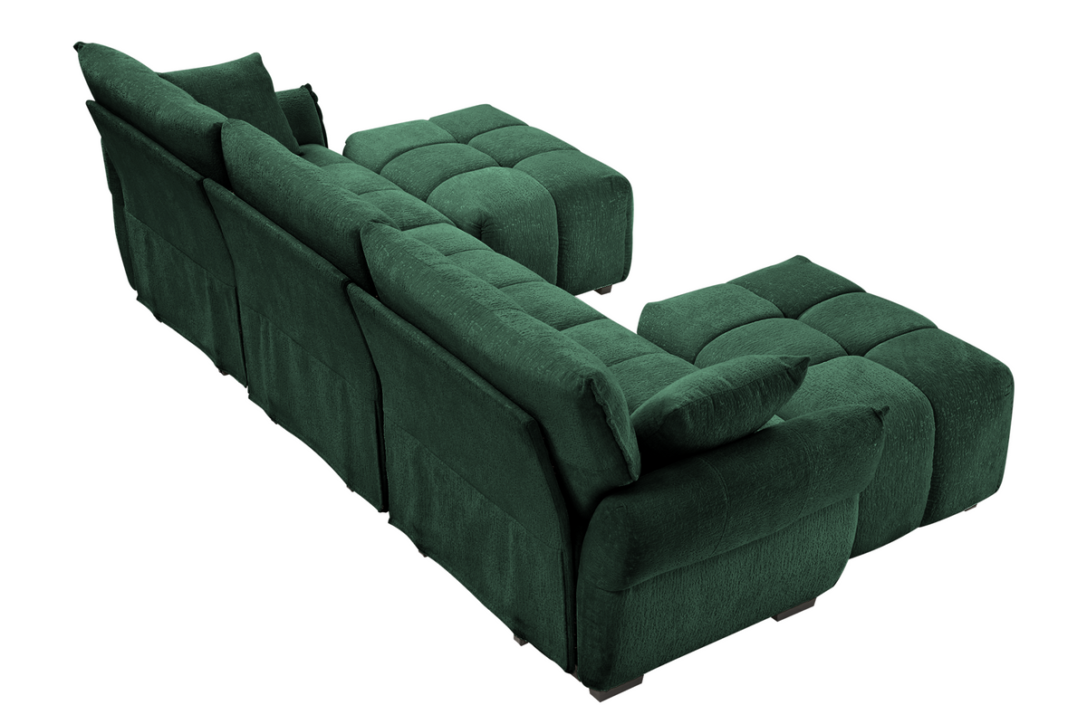 CHARLOTTE 110&quot; 3 Seater Sofa with 2 Ottoman