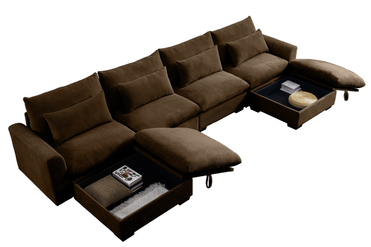 HARMONY 157&quot; 4-Seater Sofa with 2 Ottomans
