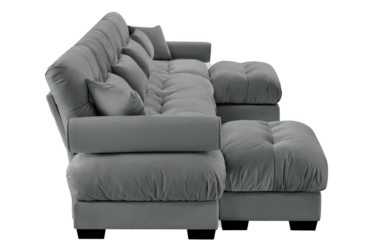 CLOUDIES 173&quot; 4 Seater Sofa with 2 Ottomans