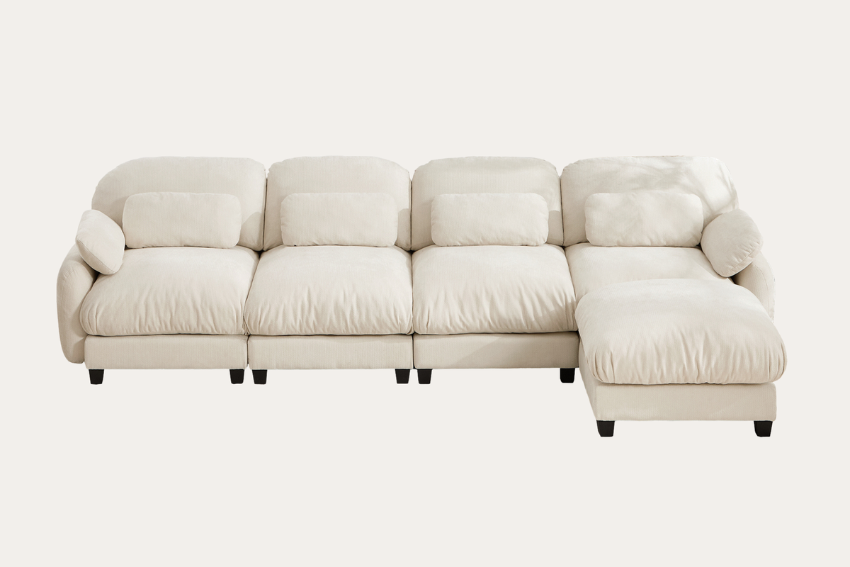 UNIONN 136" 4-Seater Sofa With 1 Ottoman