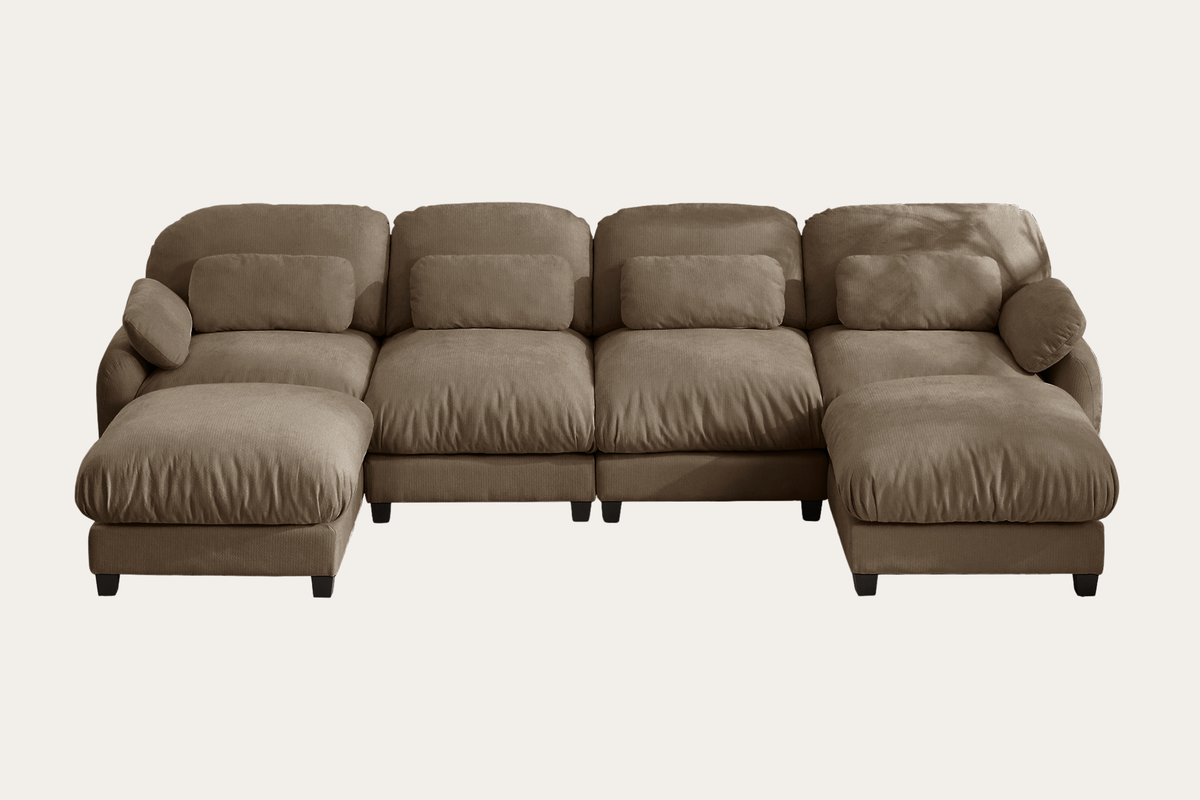 UNIONN 136" 4-Seater Sofa With 2 Ottomans