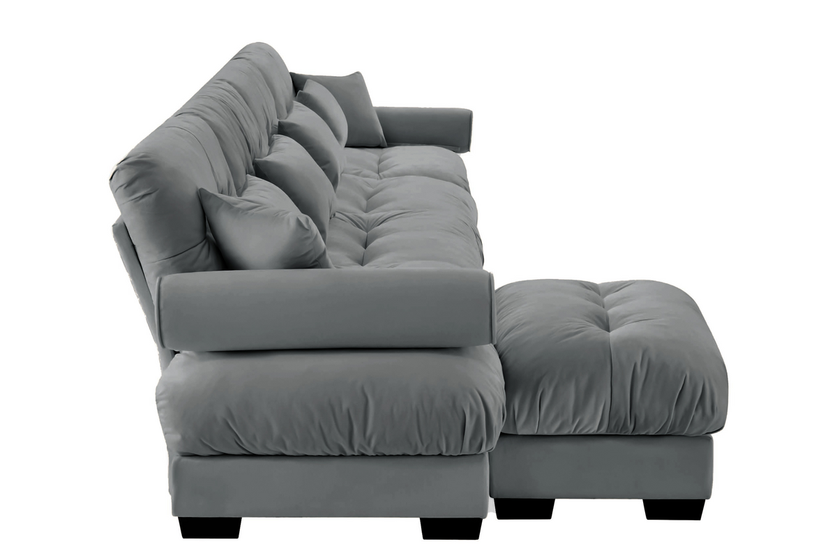 CLOUDIES 173&quot; 4 Seater Sofa with 1 Ottoman
