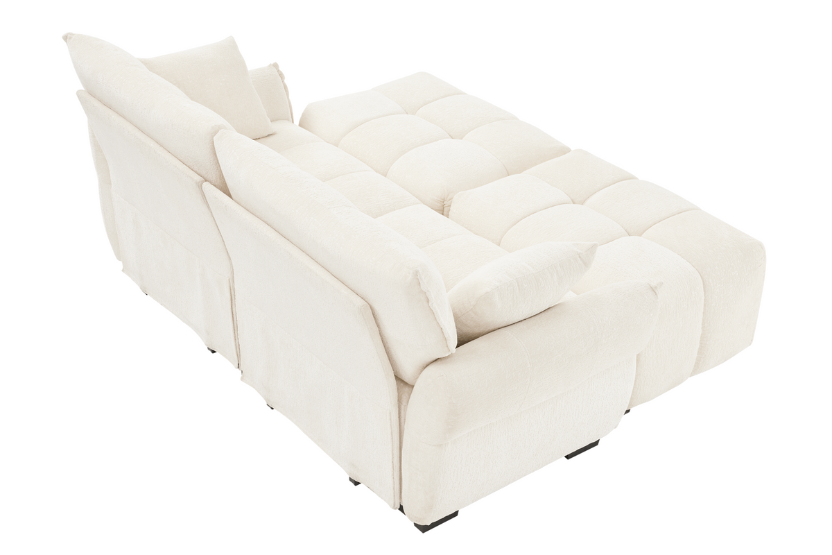 CHARLOTTE 78&quot; 2 Seater Sofa With 2 Ottoman