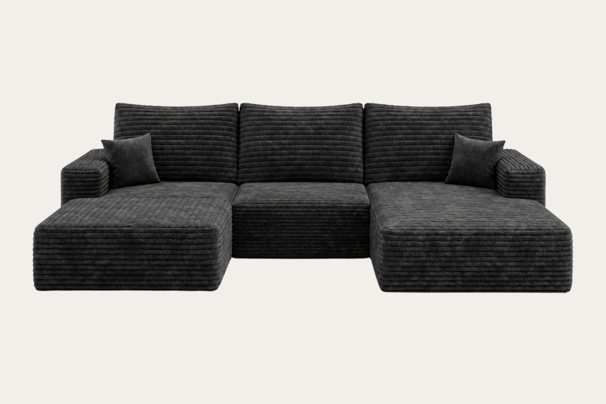 BERVIQO 107" Right Chaise Sofa with 1 Ottoman