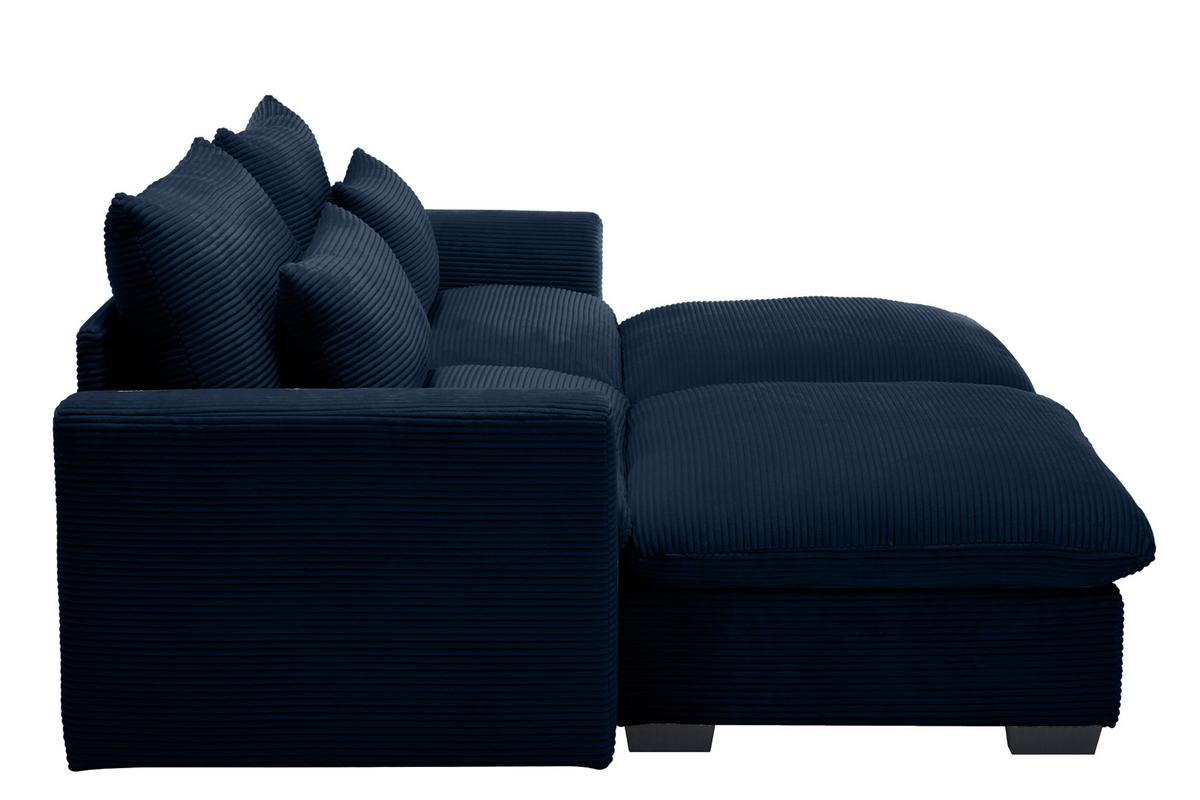 HARMONY 86&quot; Loveseat with 2 Ottomans