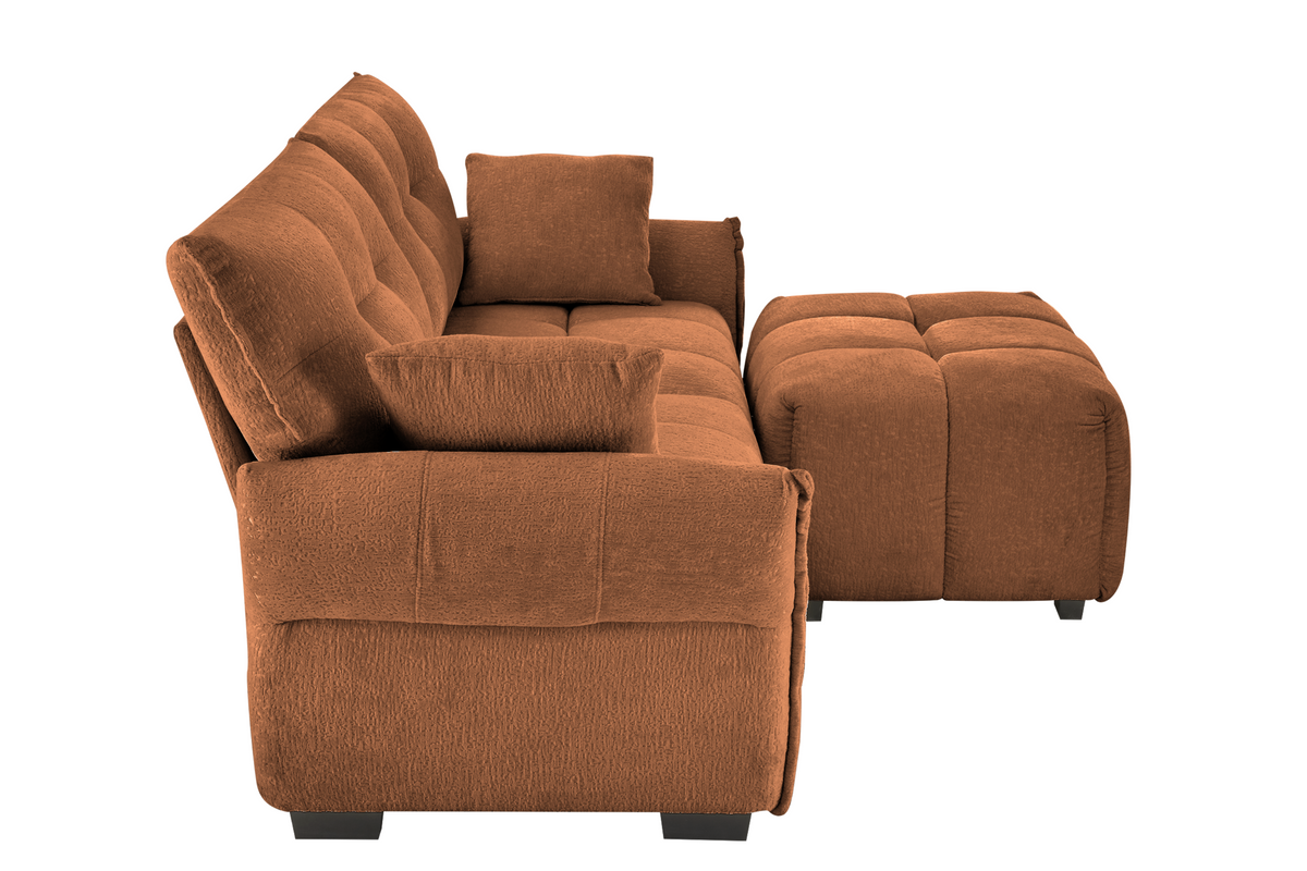 CHARLOTTE 78&quot; 2 Seater Sofa With 1 Ottoman