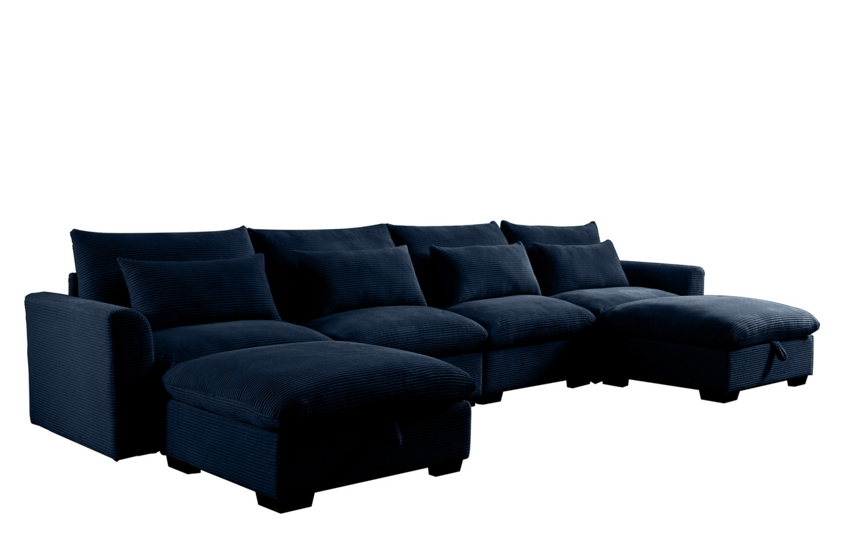 HARMONY 157&quot; 4-Seater Sofa with 2 Ottomans