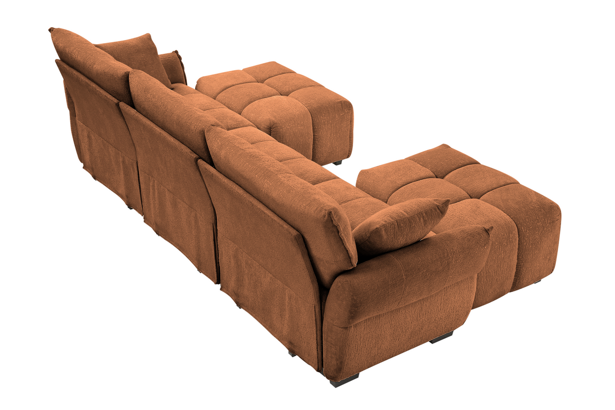 CHARLOTTE 110&quot; 3 Seater Sofa with 2 Ottoman