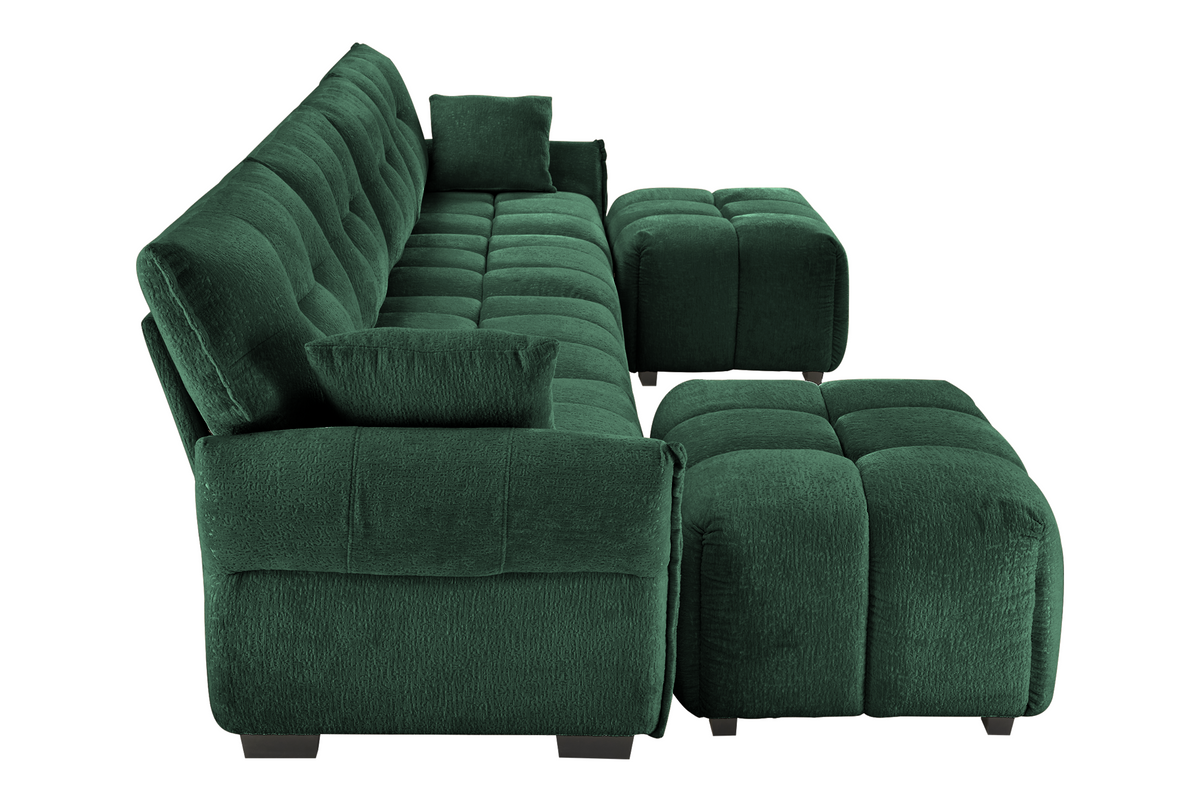 CHARLOTTE 141&quot; 4 Seater Sofa 2 Ottoman