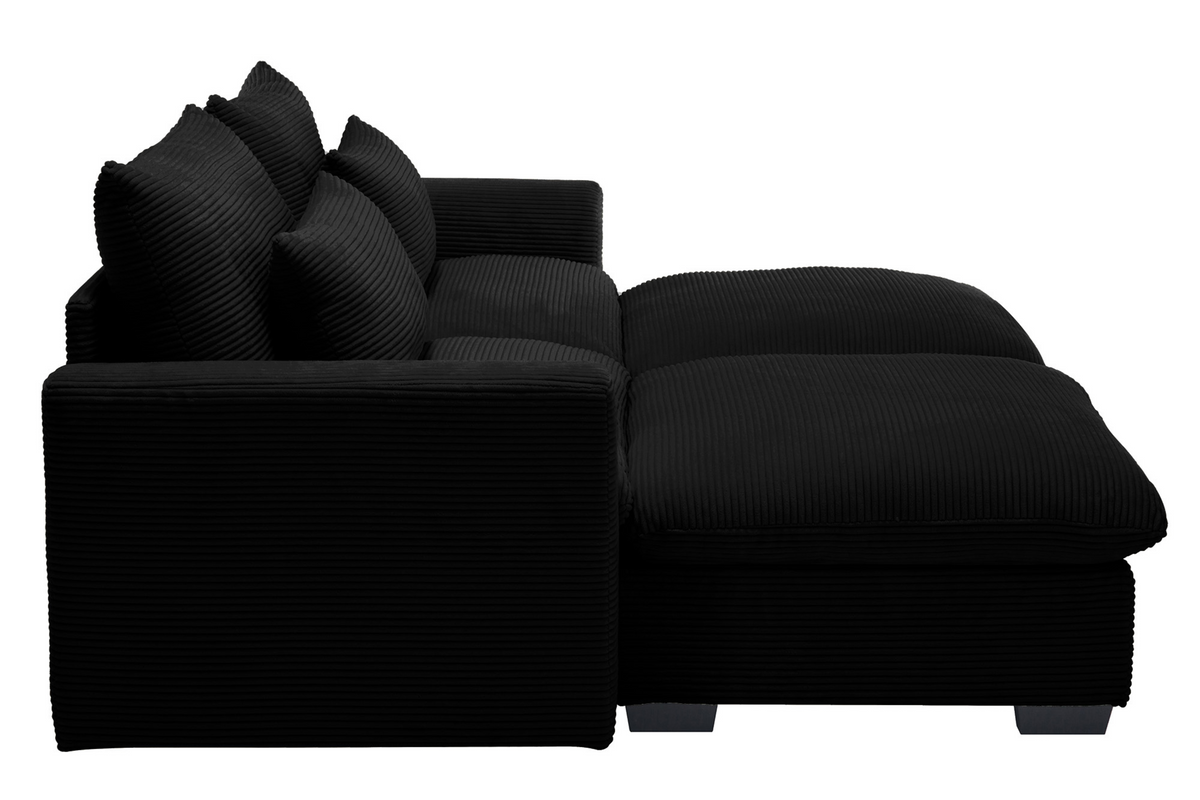 HARMONY 86&quot; Loveseat with 2 Ottomans
