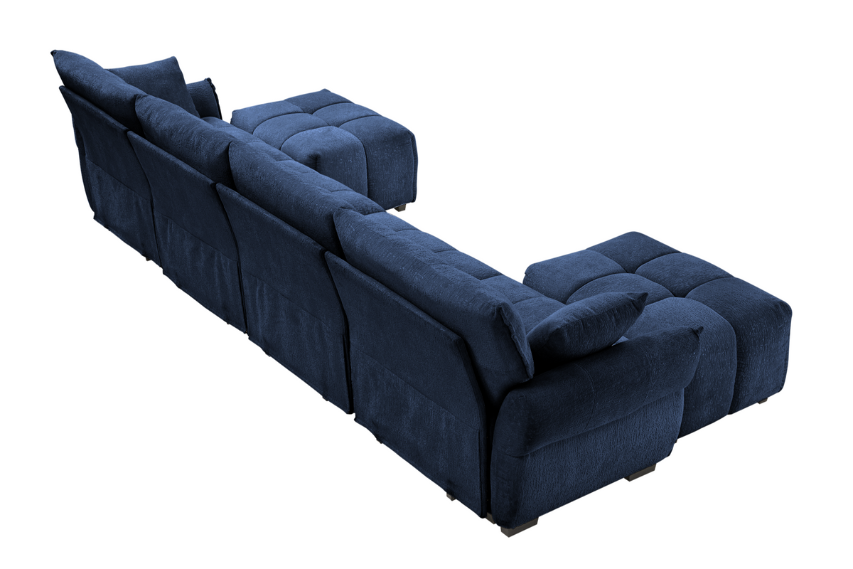 CHARLOTTE 141&quot; 4 Seater Sofa 2 Ottoman