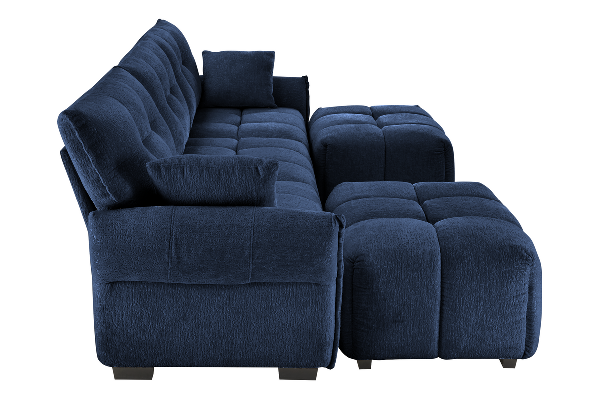 CHARLOTTE 110&quot; 3 Seater Sofa with 2 Ottoman