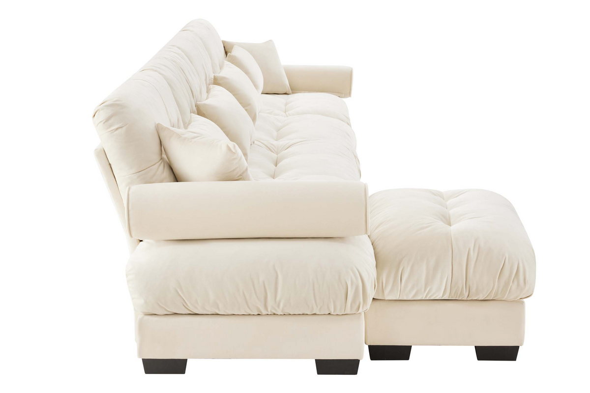 CLOUDIES 173&quot; 4 Seater Sofa with 1 Ottoman