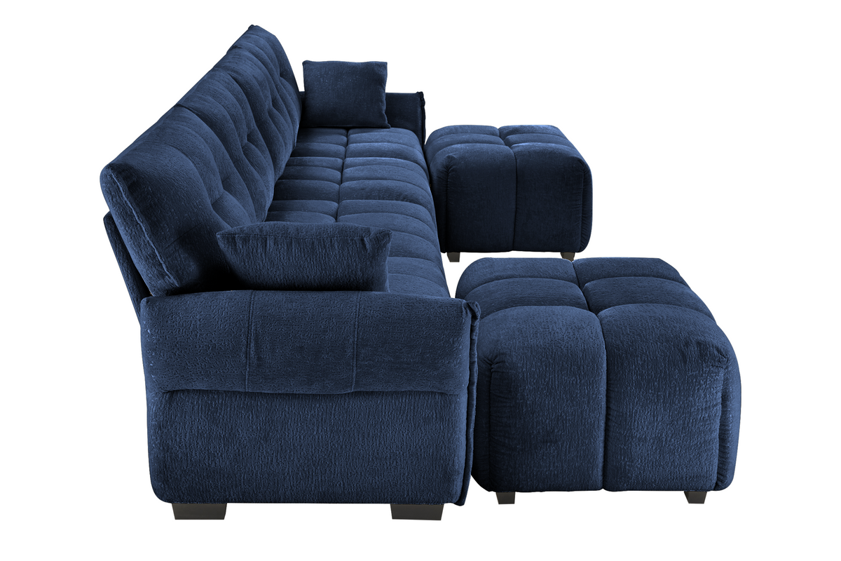CHARLOTTE 141&quot; 4 Seater Sofa 2 Ottoman