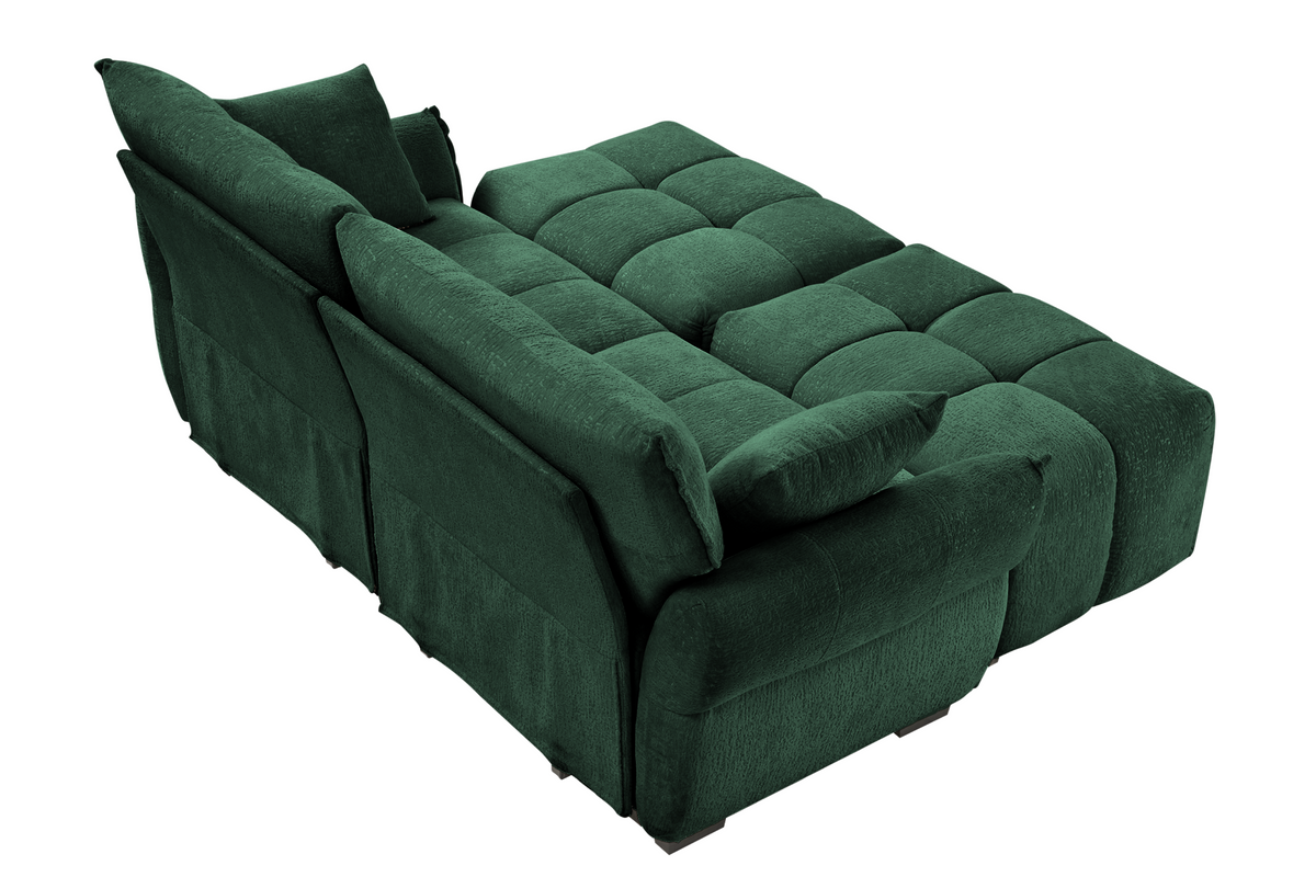 CHARLOTTE 78&quot; 2 Seater Sofa With 2 Ottoman