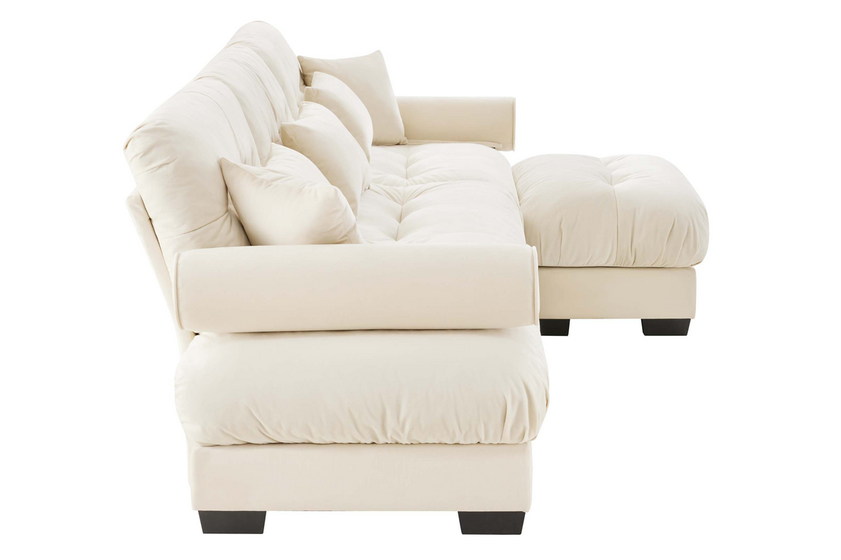 CLOUDIES 134&quot; 3 Seater Sofa with 1 Ottoman