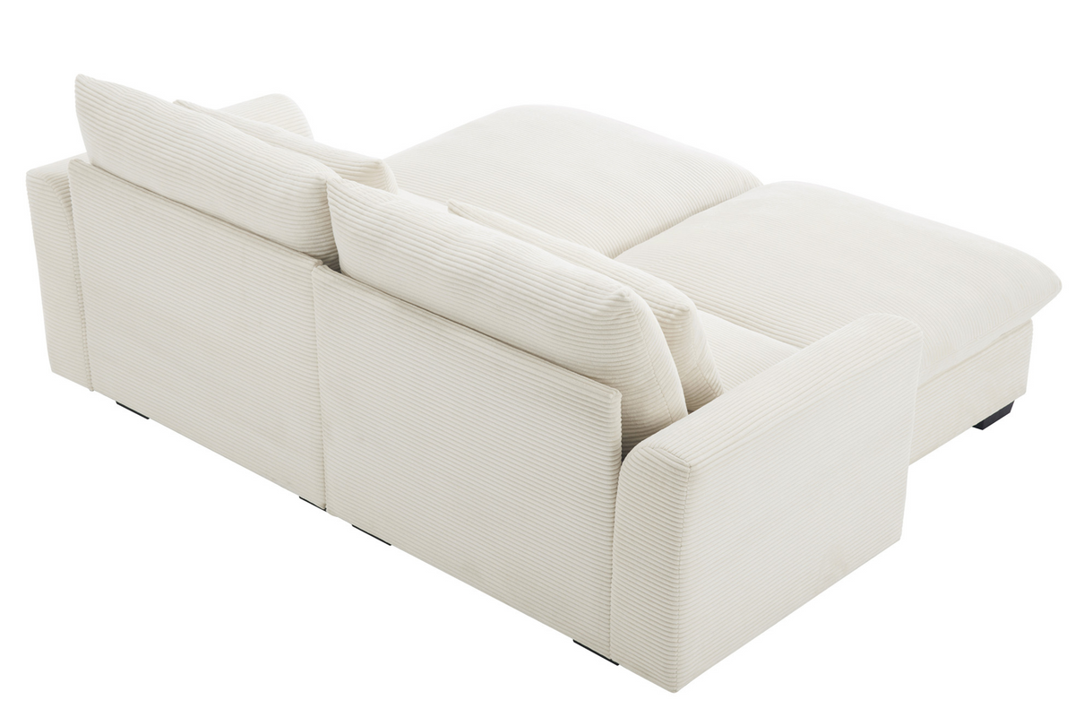 HARMONY 86&quot; Loveseat with 2 Ottomans