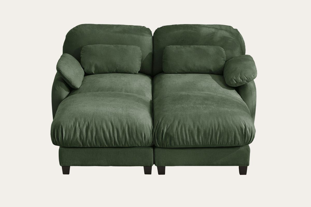 UNIONN 72" Loveseat With 2 Ottomans