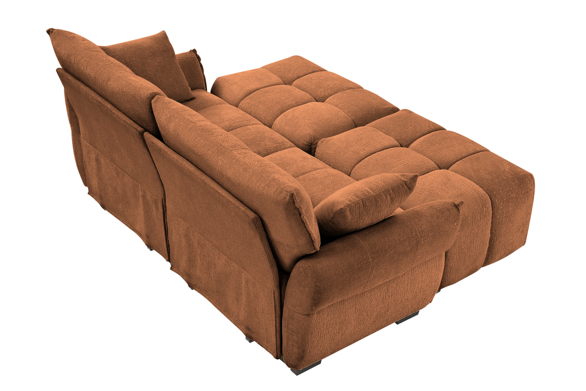 CHARLOTTE 78&quot; 2 Seater Sofa With 2 Ottoman