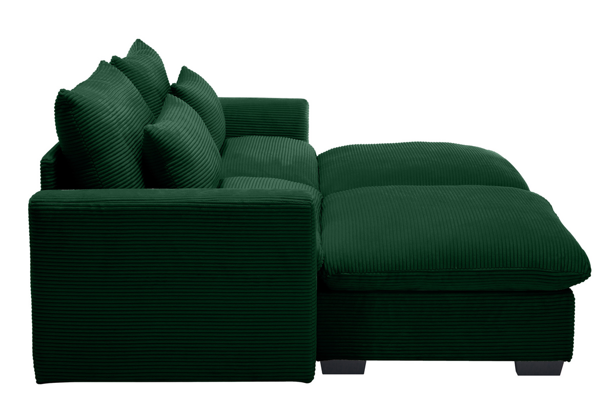 HARMONY 86&quot; Loveseat with 2 Ottomans