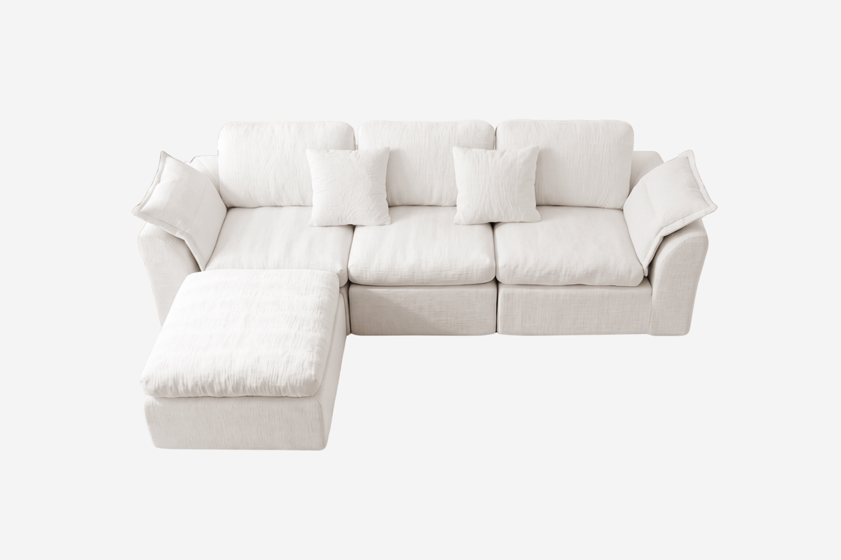 CEDARLY 98" 4-Seater Sofa with 1 Ottoman