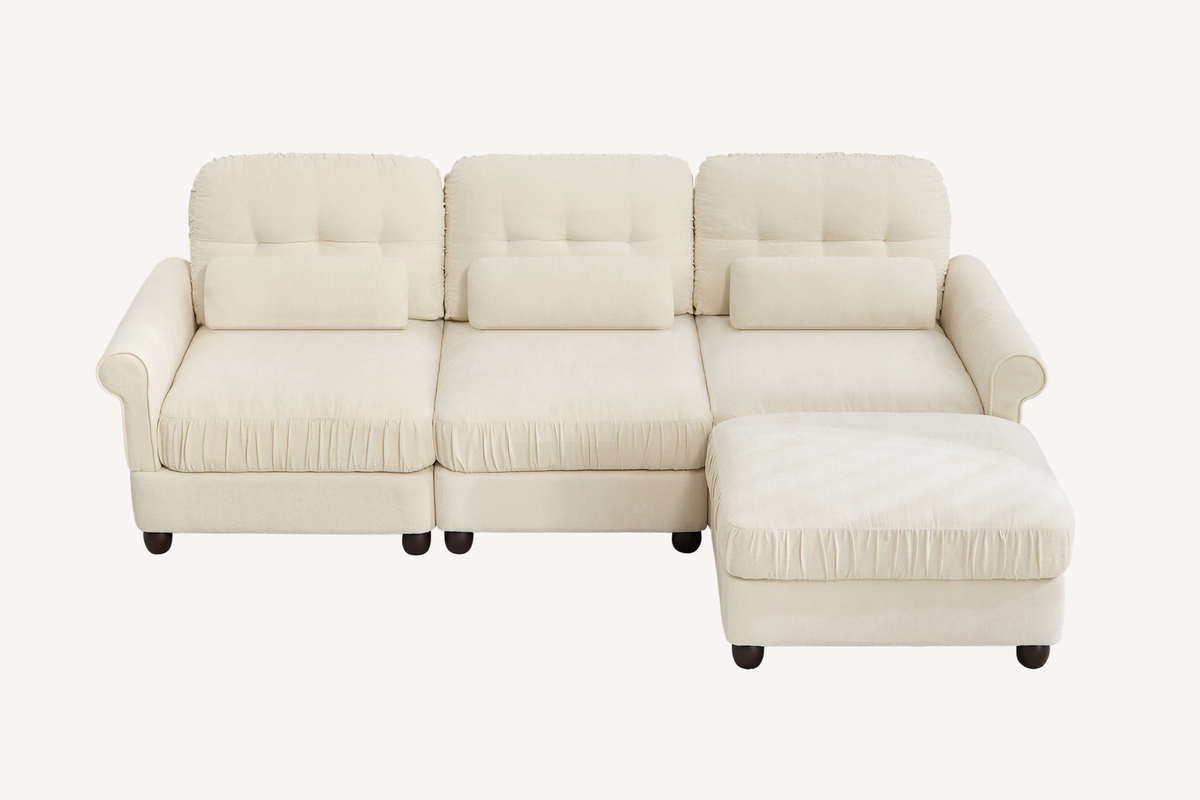 MELBOURNE 98" 3-Seater Sofa with 1 Ottoman