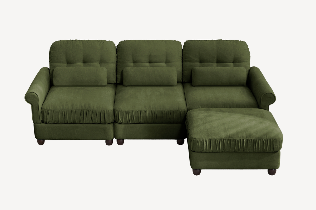 MELBOURNE 98" 3-Seater Sofa with 1 Ottoman