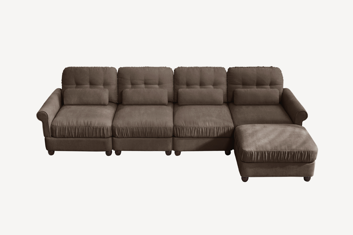 MELBOURNE 126" 4-Seater Sofa with 1 Ottoman