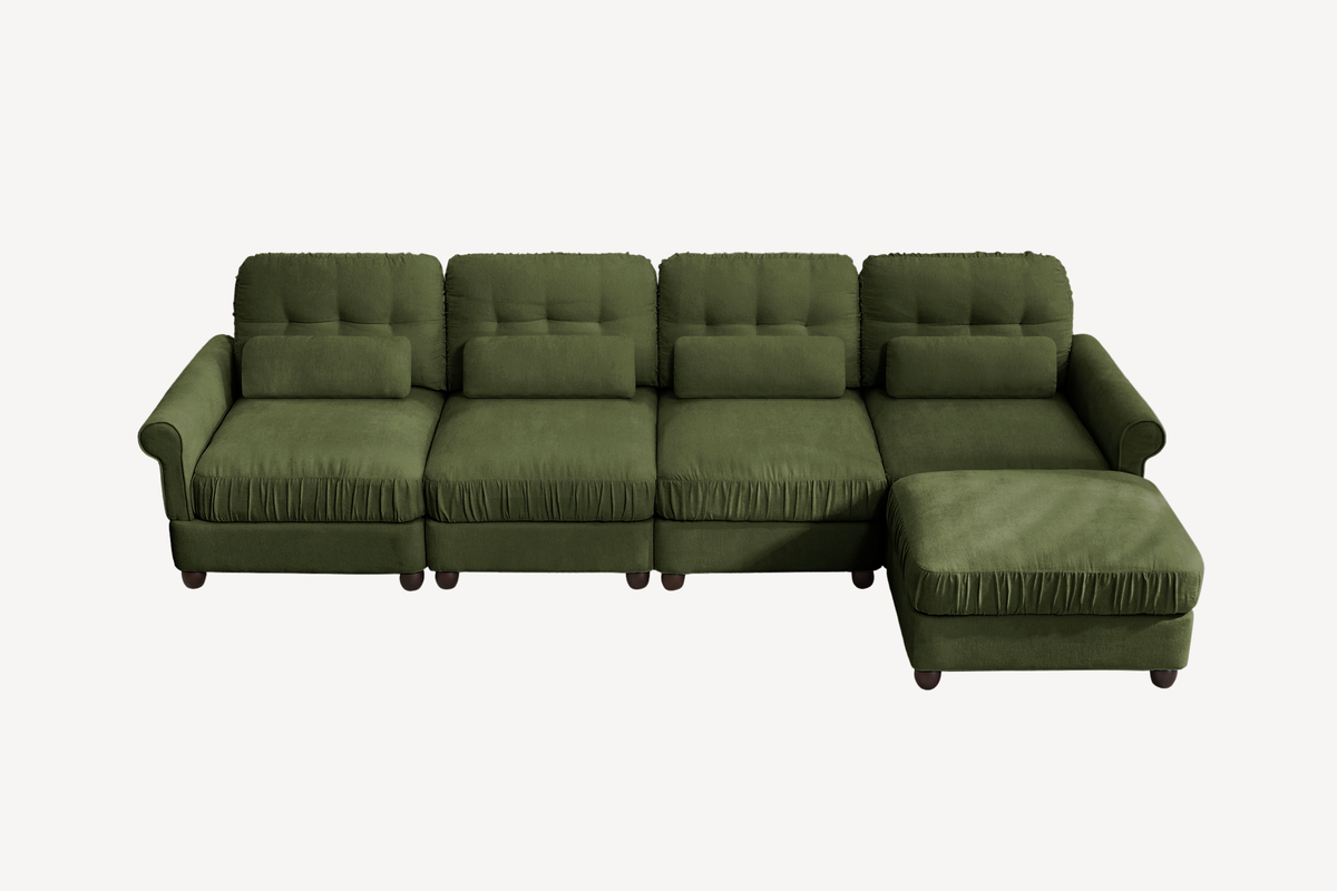 MELBOURNE 126" 4-Seater Sofa with 1 Ottoman