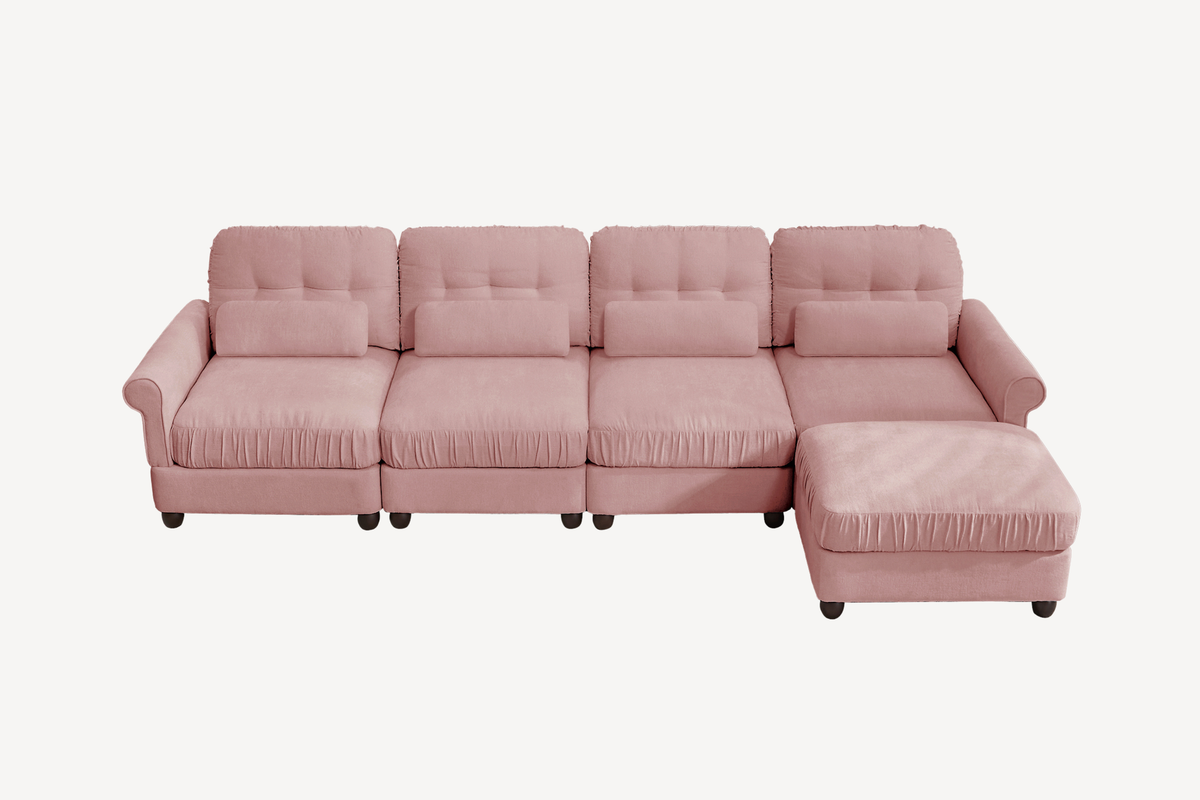 MELBOURNE 126" 4-Seater Sofa with 1 Ottoman